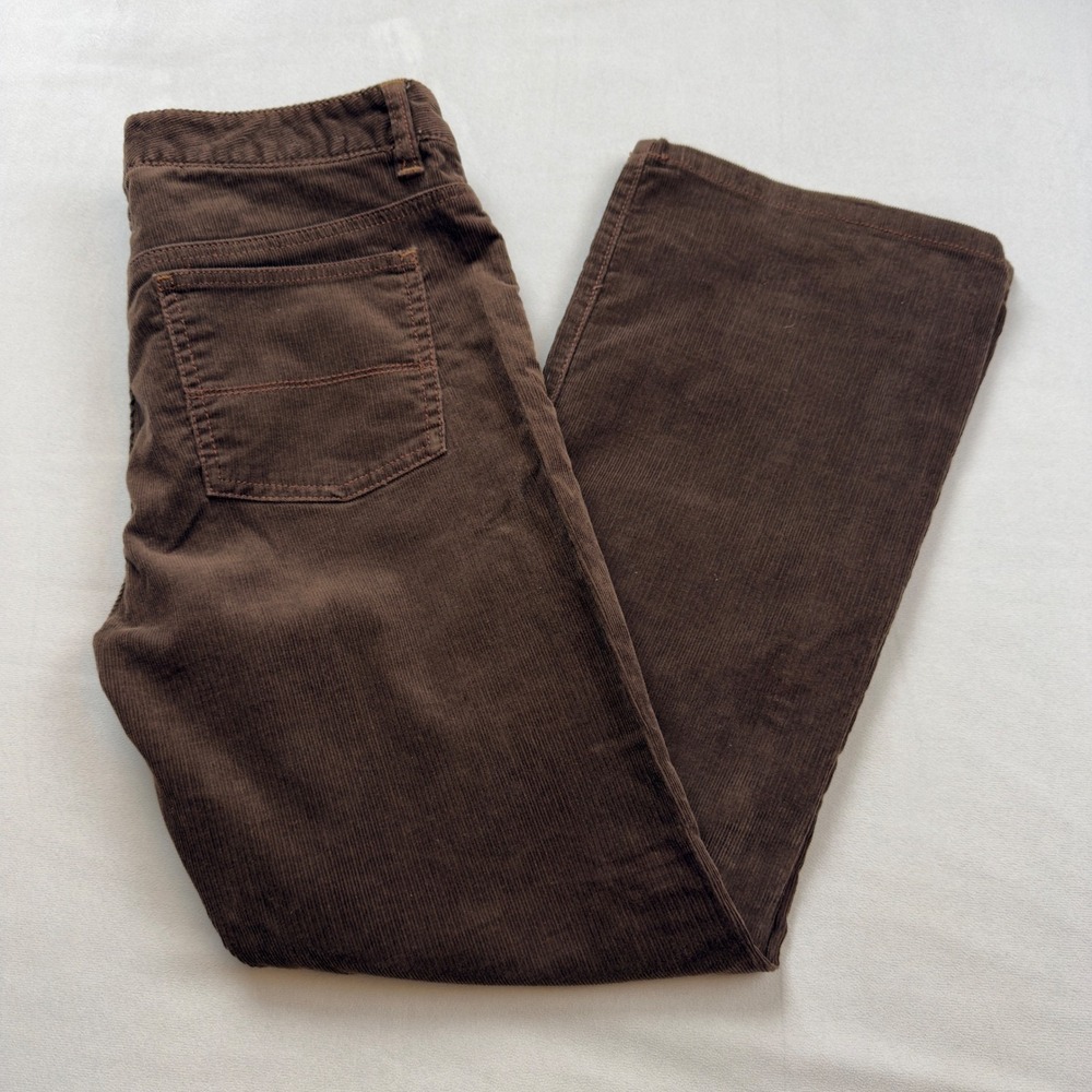 Polo‎ Jeans Co Ralph Lauren Women Brown Corduroy Flare Pants Size 12x30